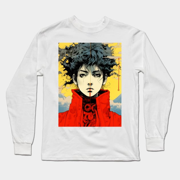 Androgynous Person: Celestial Ambiguity Long Sleeve T-Shirt by Puff Sumo